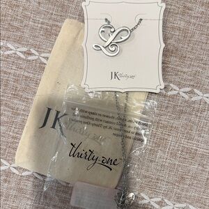 Thirty-One Silver L Necklace
